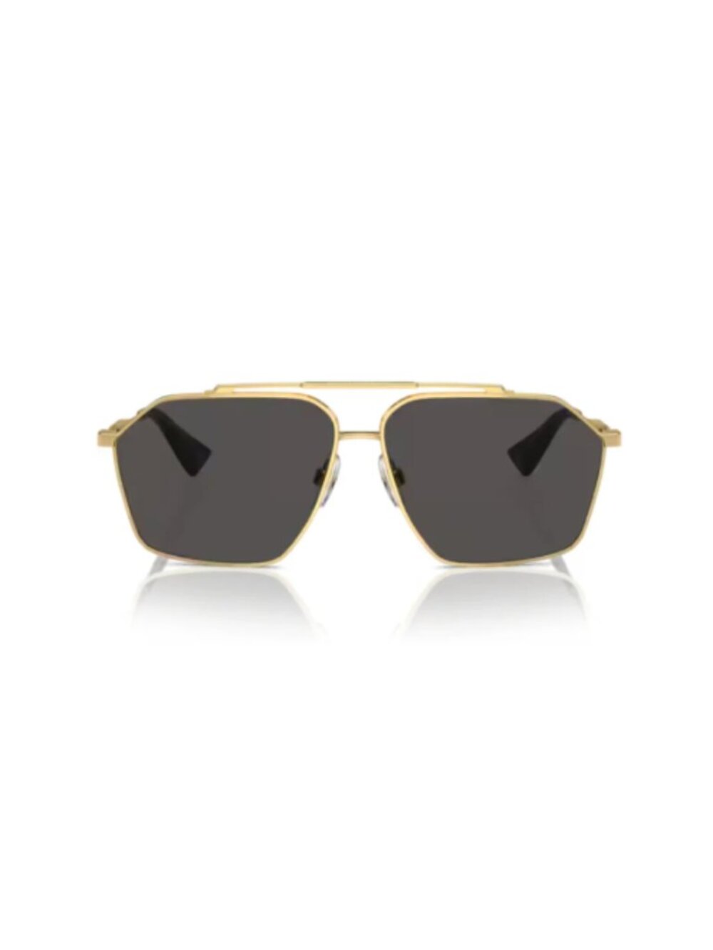 NWOT Dolce & Gabbana Stefano DG2303 Black Gold Sunglasses Aviators Eyewear Pilot